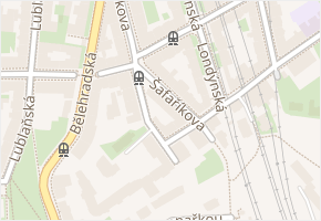 Šafaříkova v obci Praha - mapa ulice