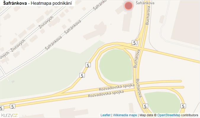 Mapa Šafránkova - Firmy v ulici.