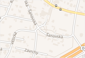 Šanovská v obci Praha - mapa ulice