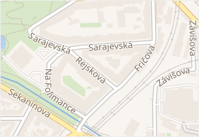 Sarajevská v obci Praha - mapa ulice