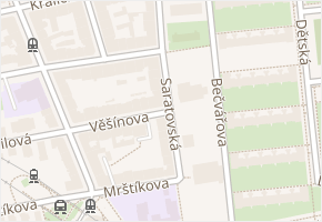 Saratovská v obci Praha - mapa ulice