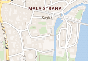 Saská v obci Praha - mapa ulice