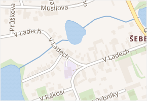 Šeberov v obci Praha - mapa části obce