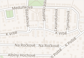 Sedmikrásková v obci Praha - mapa ulice