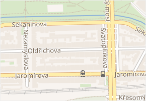 Sekaninova v obci Praha - mapa ulice