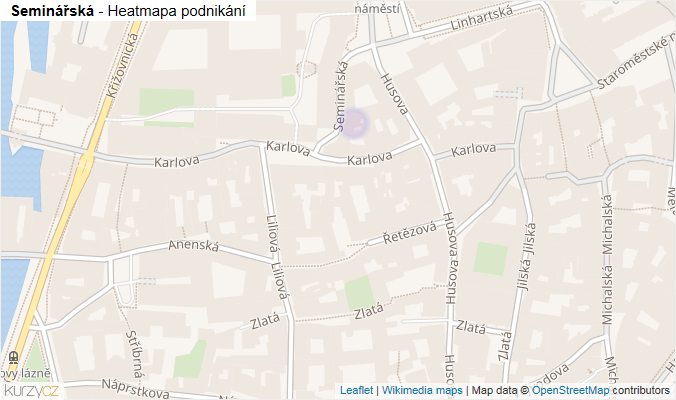 Mapa Seminářská - Firmy v ulici.