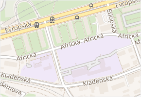 Senegalská v obci Praha - mapa ulice