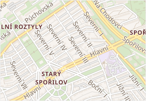 Severní III v obci Praha - mapa ulice