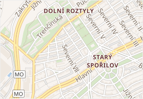 Severní VI v obci Praha - mapa ulice