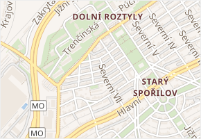 Severozápadní II v obci Praha - mapa ulice