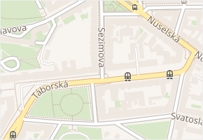 Sezimova v obci Praha - mapa ulice