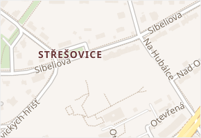 Sibeliova v obci Praha - mapa ulice
