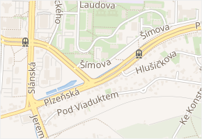 Šímova v obci Praha - mapa ulice
