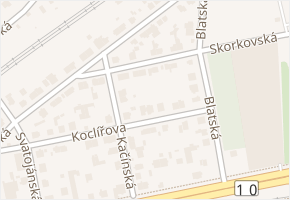 Skorkovská v obci Praha - mapa ulice