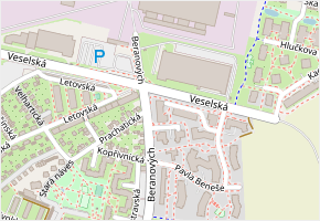 Škrábkových v obci Praha - mapa ulice