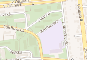 Slapská v obci Praha - mapa ulice