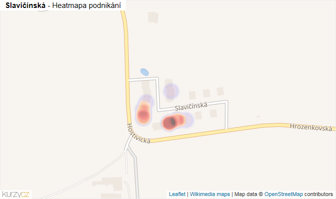 Mapa Slavičínská - Firmy v ulici.