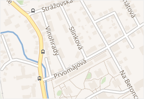 Slinková v obci Praha - mapa ulice
