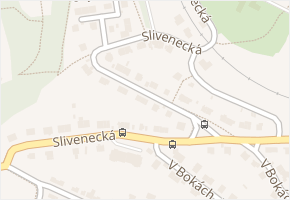 Slivenecká v obci Praha - mapa ulice