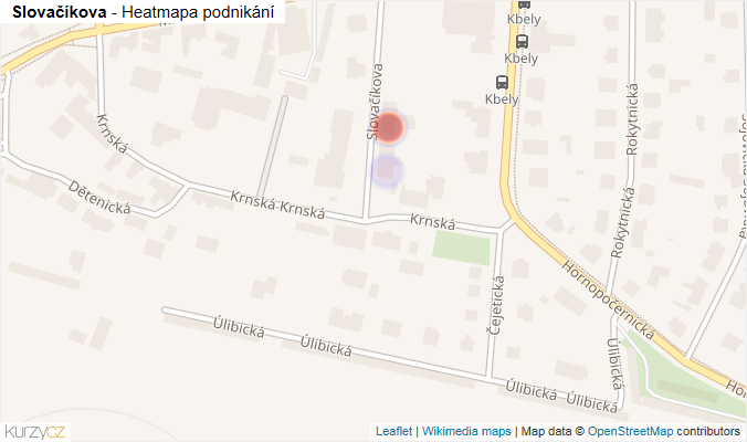 Mapa Slovačíkova - Firmy v ulici.