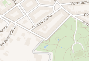 Šmilovského v obci Praha - mapa ulice