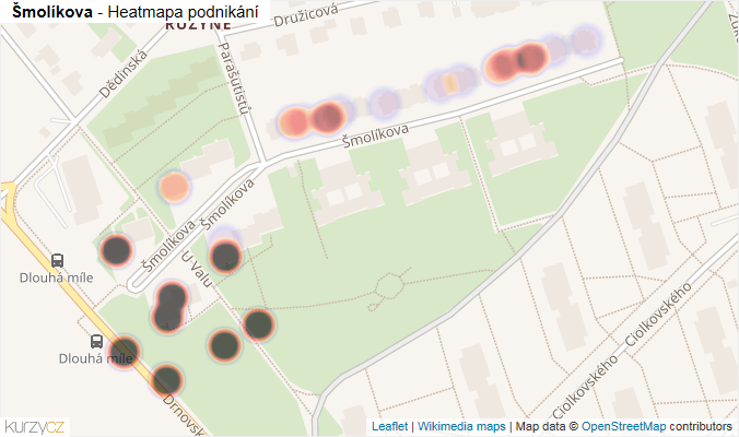 Mapa Šmolíkova - Firmy v ulici.
