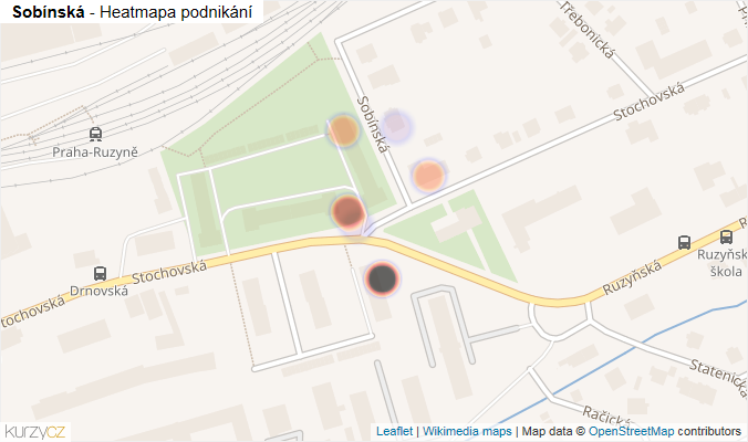 Mapa Sobínská - Firmy v ulici.