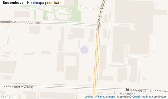 Mapa Sodomkova - Firmy v ulici.