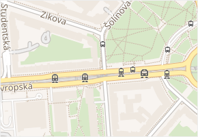 Šolínova v obci Praha - mapa ulice