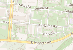 Sosnovecká v obci Praha - mapa ulice