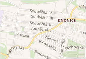 Souběžná II v obci Praha - mapa ulice