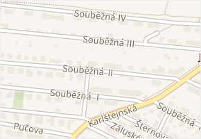 Souběžná III v obci Praha - mapa ulice