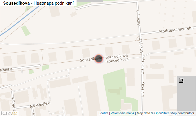 Mapa Sousedíkova - Firmy v ulici.
