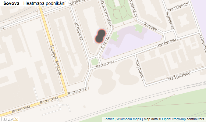 Mapa Sovova - Firmy v ulici.