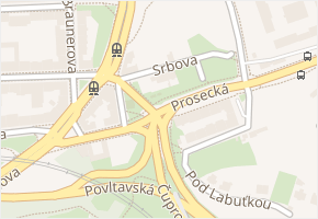 Srbova v obci Praha - mapa ulice