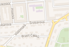 Šrobárova v obci Praha - mapa ulice