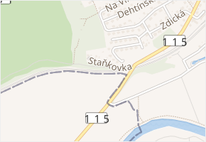 Staňkovka v obci Praha - mapa ulice