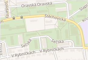 Štěchovická v obci Praha - mapa ulice