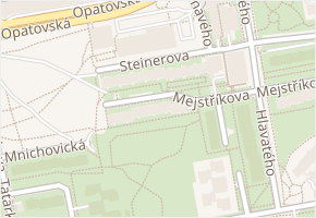 Steinerova v obci Praha - mapa ulice