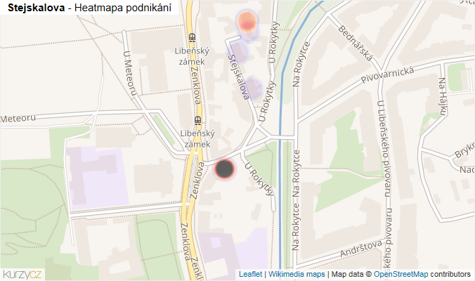 Mapa Stejskalova - Firmy v ulici.