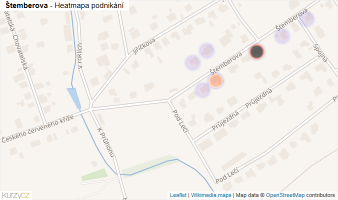Mapa Štemberova - Firmy v ulici.