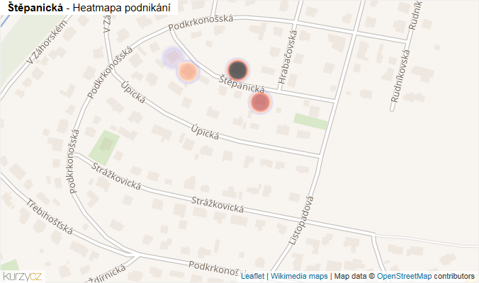 Mapa Štěpanická - Firmy v ulici.