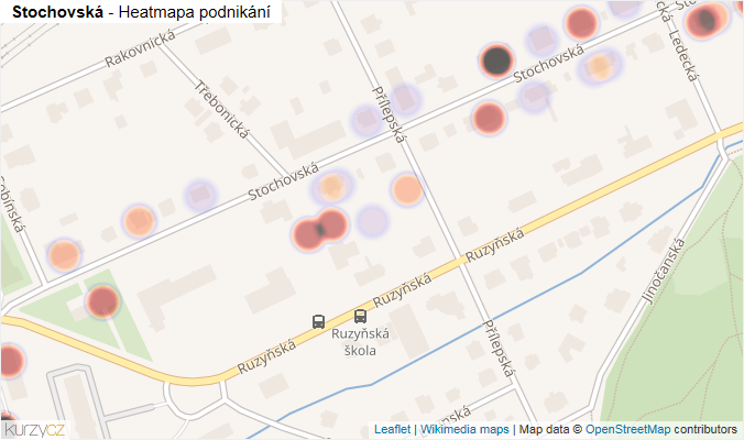 Mapa Stochovská - Firmy v ulici.