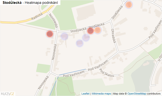 Mapa Stodůlecká - Firmy v ulici.