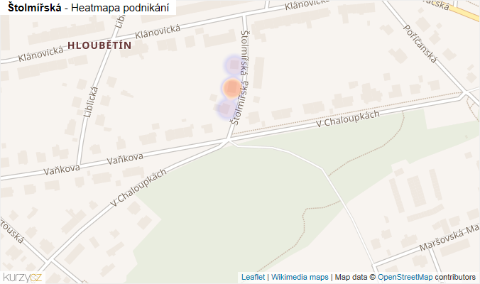 Mapa Štolmířská - Firmy v ulici.