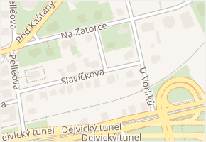 Suchardova v obci Praha - mapa ulice