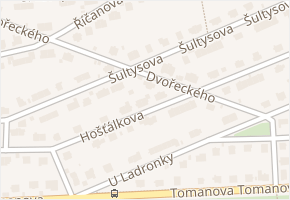 Šultysova v obci Praha - mapa ulice