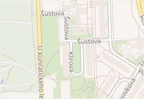 Šustova v obci Praha - mapa ulice