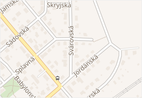 Svárovská v obci Praha - mapa ulice