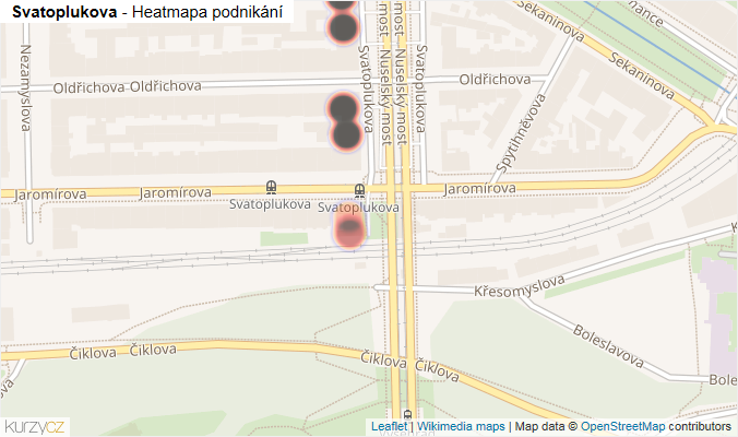 Mapa Svatoplukova - Firmy v ulici.